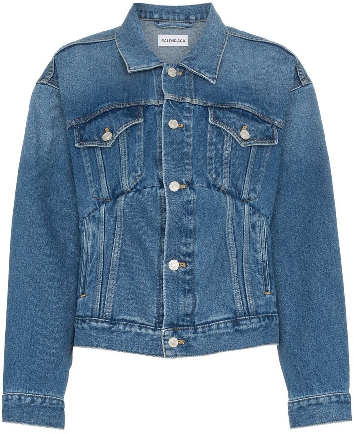 Balenciaga Swing Denim Jacket ShopStyle