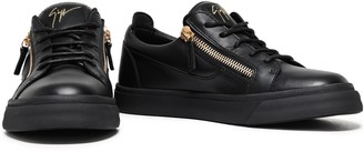 Giuseppe Zanotti Brody Zip-detailed Leather Sneakers