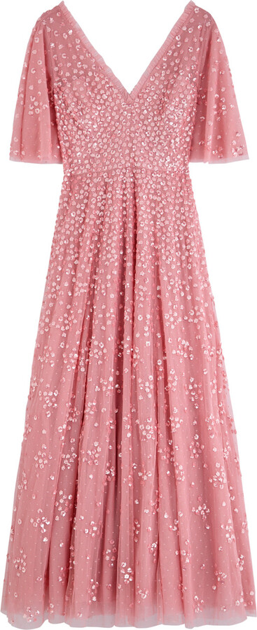 Needle & Thread Leila Dot Sequin-embellished Tulle Gown