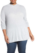 Thumbnail for your product : Sejour Mock Neck Sweater (Plus Size)