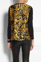 Thumbnail for your product : Versace Silk-back wool-blend sweater