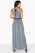 Thumbnail for your product : Little Mistress Kylie Metal Stripe Skater Maxi Dress