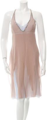 Chanel Embellished Silk Chiffon Dress