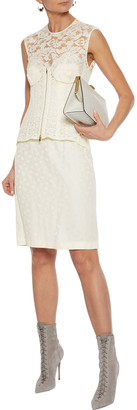 Stella McCartney Ellen layered cotton-blend lace and satin-jacquard dress