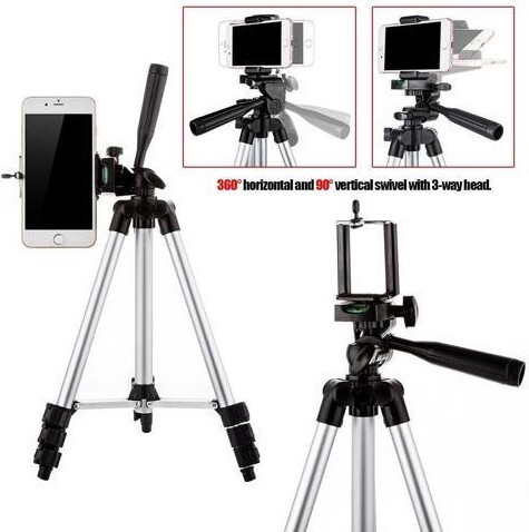 RAYBESTOS UNBRANDED Professional Camera Phone Holder Tripod Stand for Smartphone iPhone Samsung+ Bag