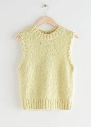 And other stories Fuzzy Scallop Knit Vest