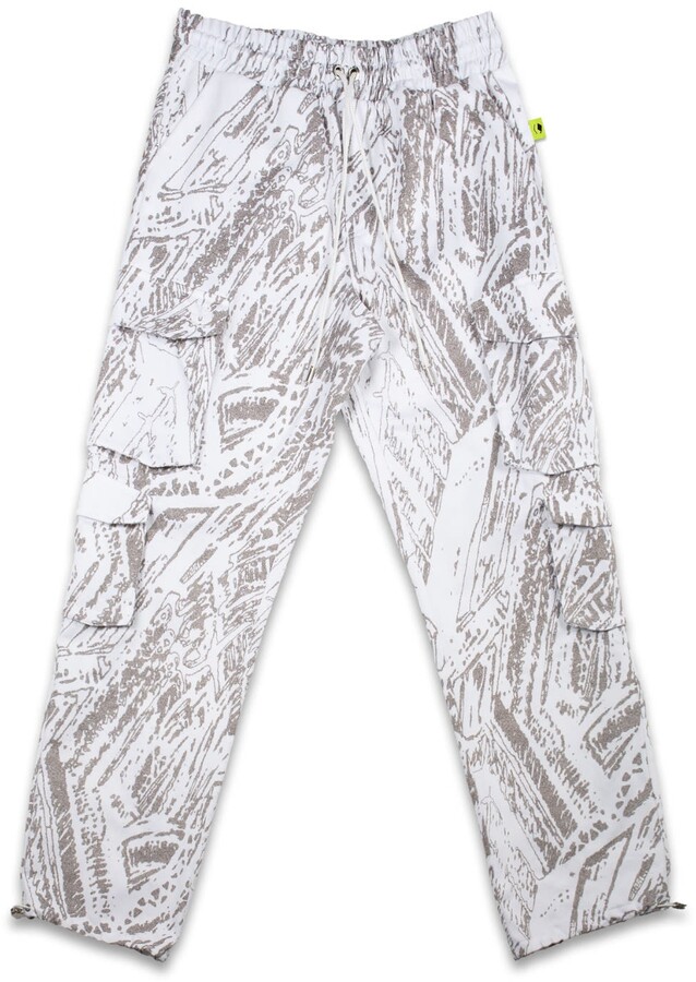 GUN AINM White Emulsion Cargos ShopStyle Trousers