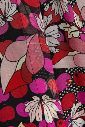 Equipment Jean Yves belted floral-print silk-chiffon mini dress