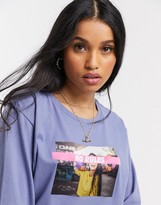 Thumbnail for your product : Noisy May Petite oversized knot t-shirt in blue