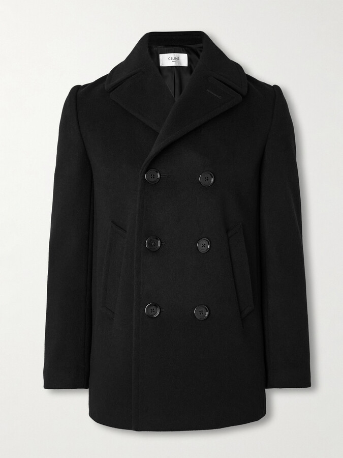 Celine Slim-Fit Double-Breasted Cashmere Coat