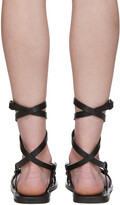 Thumbnail for your product : Saint Laurent Black Liya Cross Strap Sandals