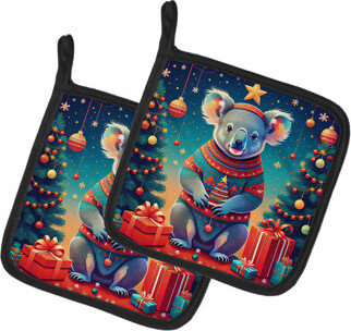 Koala Christmas Pair of Pot Holders
