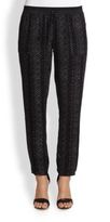 Thumbnail for your product : Joie Theron Silk Reptile-Print Pants