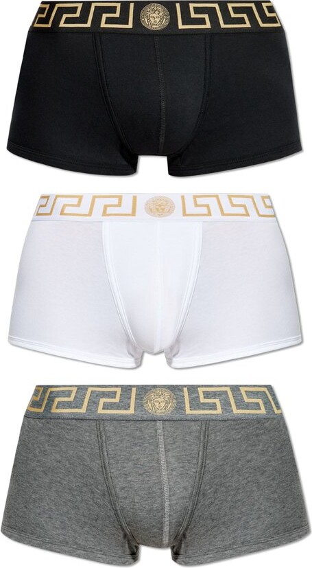 Versace Greca-Border Three-Pack Boxer Briefs