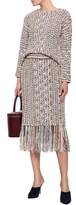 Thumbnail for your product : Adam Lippes Fringed Cotton-blend Boucle Midi Skirt