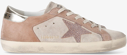Golden Goose Womens Pale Pink Women's Superstar 25728 Star-Applique Low-Top Suede Trainers Eur 37 / 4 Uk Women