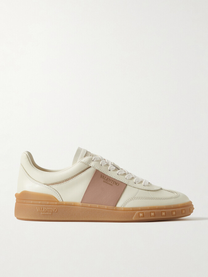 Valentino Garavani Two-tone Leather Sneakers - White