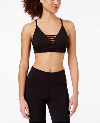 Material Girl Active Juniors' Cage-Front Sports Bra, Created for Macy's