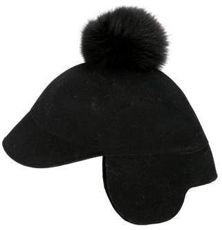 Moncler Fur-Trimmed Wool Hat