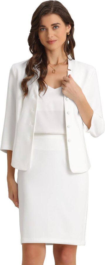 Womens White Business Suit ShopStyle UK