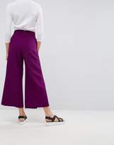 Thumbnail for your product : ASOS DESIGN Tailored Wide Pleat Culottes In Pop Purple