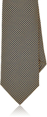 Barneys New York Men's Micro-Circle-Print Silk Satin Necktie