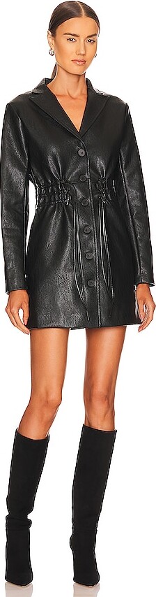 Faux Leather A-line Dress | ShopStyle