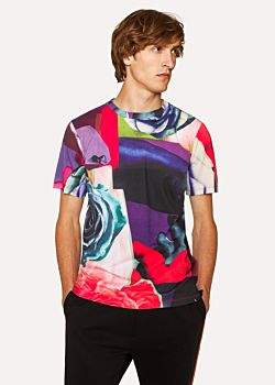 Paul Smith Men's 'Rose Collage' Print T-Shirt