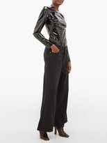 Thumbnail for your product : Raey Zip-back Patent-vinyl Top - Black