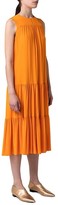 Thumbnail for your product : Akris Punto Tiered Silk-Blend Midi Dress
