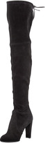 Thumbnail for your product : Stuart Weitzman Highland Stretchy Suede Over-the-Knee Boot, Black