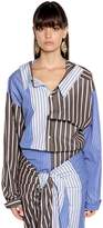 Marni Oversized Patchwork Striped Poplin Shirt