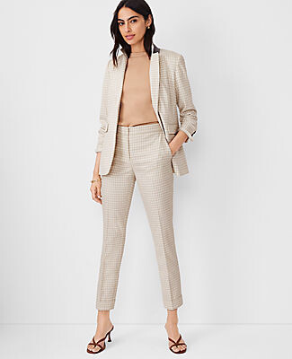 Ann Taylor The Tall High Waist Ankle Pant in Houndstooth