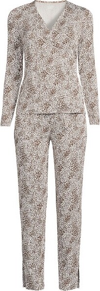 Women's Beautifully Soft Long Sleeve Notch Collar Top and Pants Pajama Set  - Stars Above™ Rose Pink 1X