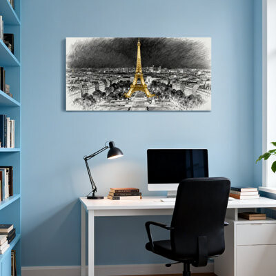 Red Barrel Studio Scenic & Cityscapes Eiffel Tower Paris Skyline Art
