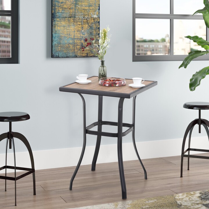 Counter Height Patio Table And Chairs MFSTUDIO 7-Piece Patio