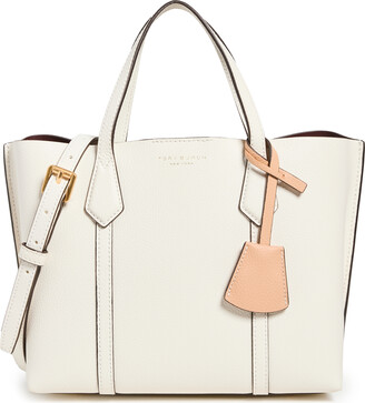 Tory Burch [] T Monogram Coated Canvas Tote Bag Gray White Zip Top Logo  Purse - $128 - From Teressa