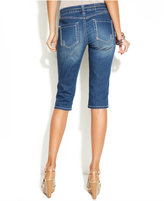 Thumbnail for your product : INC International Concepts Petite Straight-Leg Embellished Skimmers, Medium Wash