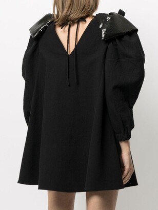 SHUSHU/TONG sequin-collar A-line dress