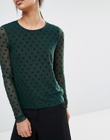 Thumbnail for your product : Y.A.S Shedot Long Sleeve Sheer Loose Top