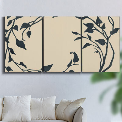 Wexford Home Echinacea Study II Framed On Canvas 3 Pieces Set