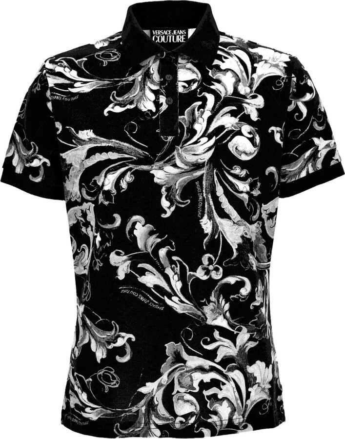 Versace Jeans Couture Baroque-Print Polo Shirt
