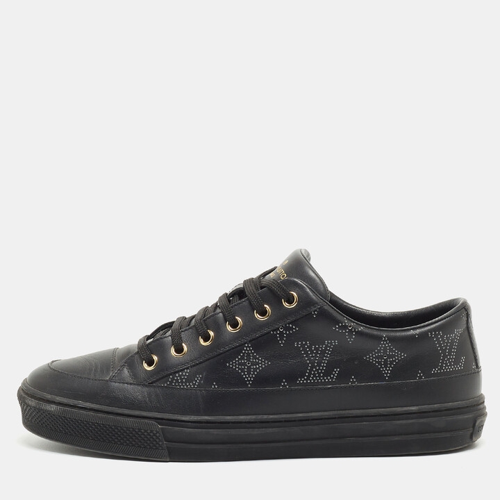 Louis Vuitton Black Neoprene and Leather Run Away Sneakers Size 35