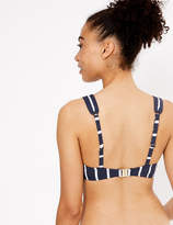 Thumbnail for your product : Marks and Spencer Striped Ribbed Plunge Bikini Top