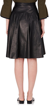 Osman Women's Dietrich Godet-Hem Leather Skirt