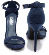 Thumbnail for your product : Lulus LuLu*s Elsi Navy Blue Single Strap Heels
