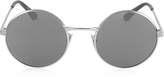 Thumbnail for your product : Saint Laurent SL 136 ZERO Palladium Gray Metal Round-Frame Unisex Sunglasses