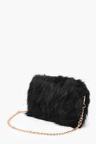 Thumbnail for your product : boohoo Foldover Faux Fur Cross Body Bag