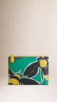 Thumbnail for your product : Burberry Large Insects Of Britain Print Leather Beauty Wallet