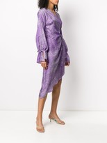 Thumbnail for your product : ART DEALER Abstract Dot-Print Satin Wrap Dress